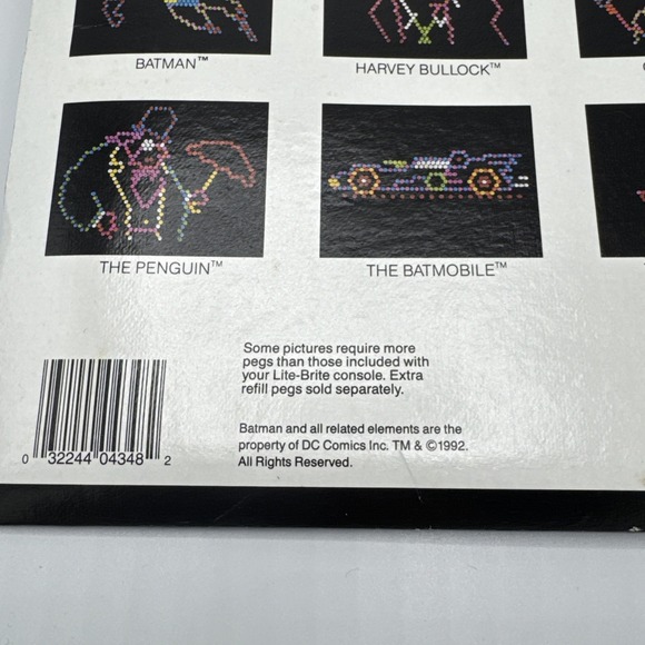 Vintage Batman Lite Brite REFILLS Milton Bradley DC‎ Comics Complete Unused 1992 - Picture 7 of 8